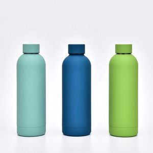 Stainless Steel Bottle Double Wall Insulated Vacuum Flask Skin Coating Metal Sports Water Bottle