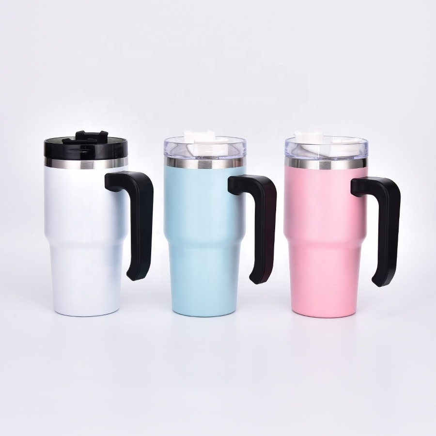 20oz 30oz 40oz Double Wall Car Tumbler Travel Mug Stainless Steel Regular Beer Quencher Tumbler Powder Coated Tumblers