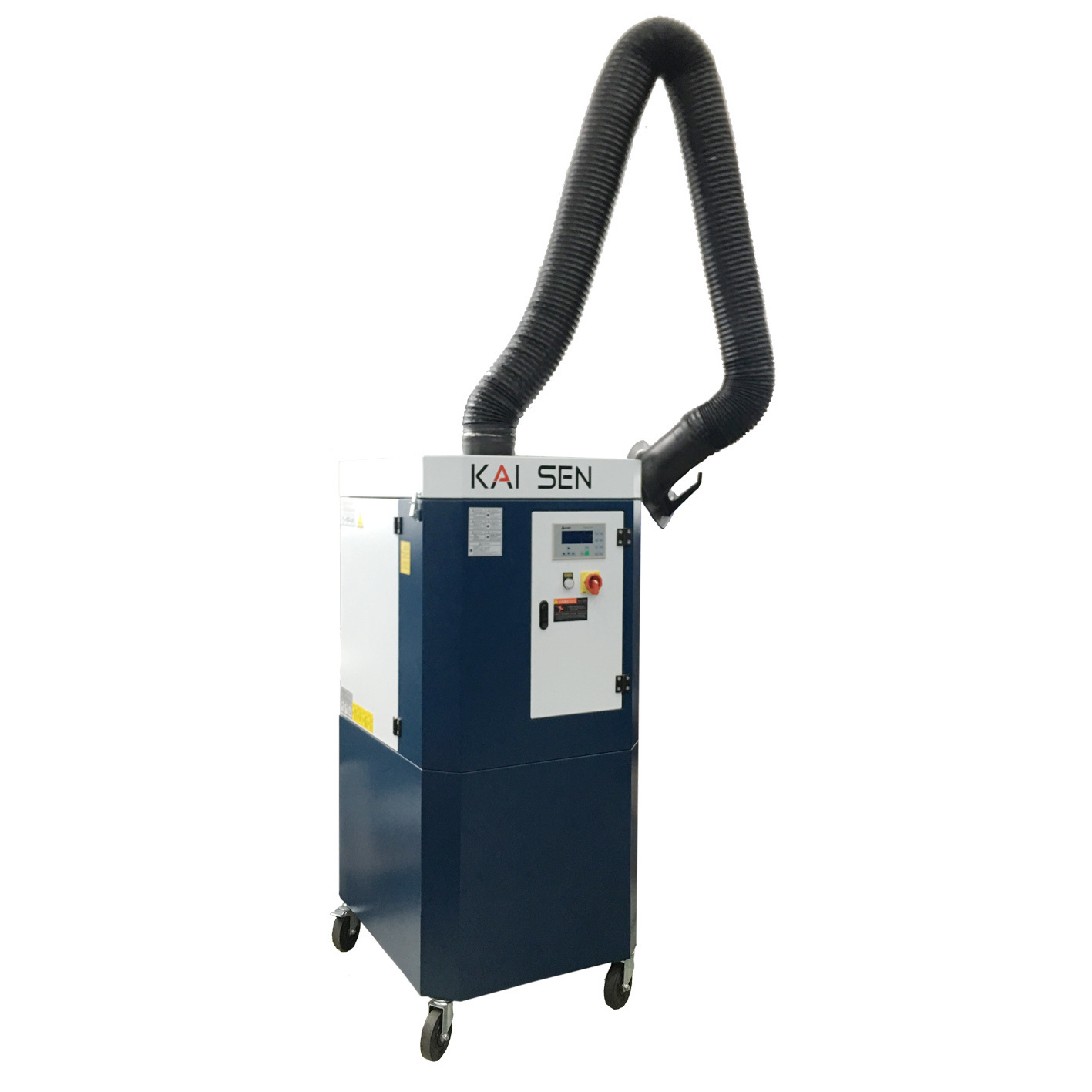 Automatic cleaning function smoke extractor with flexible suction arm