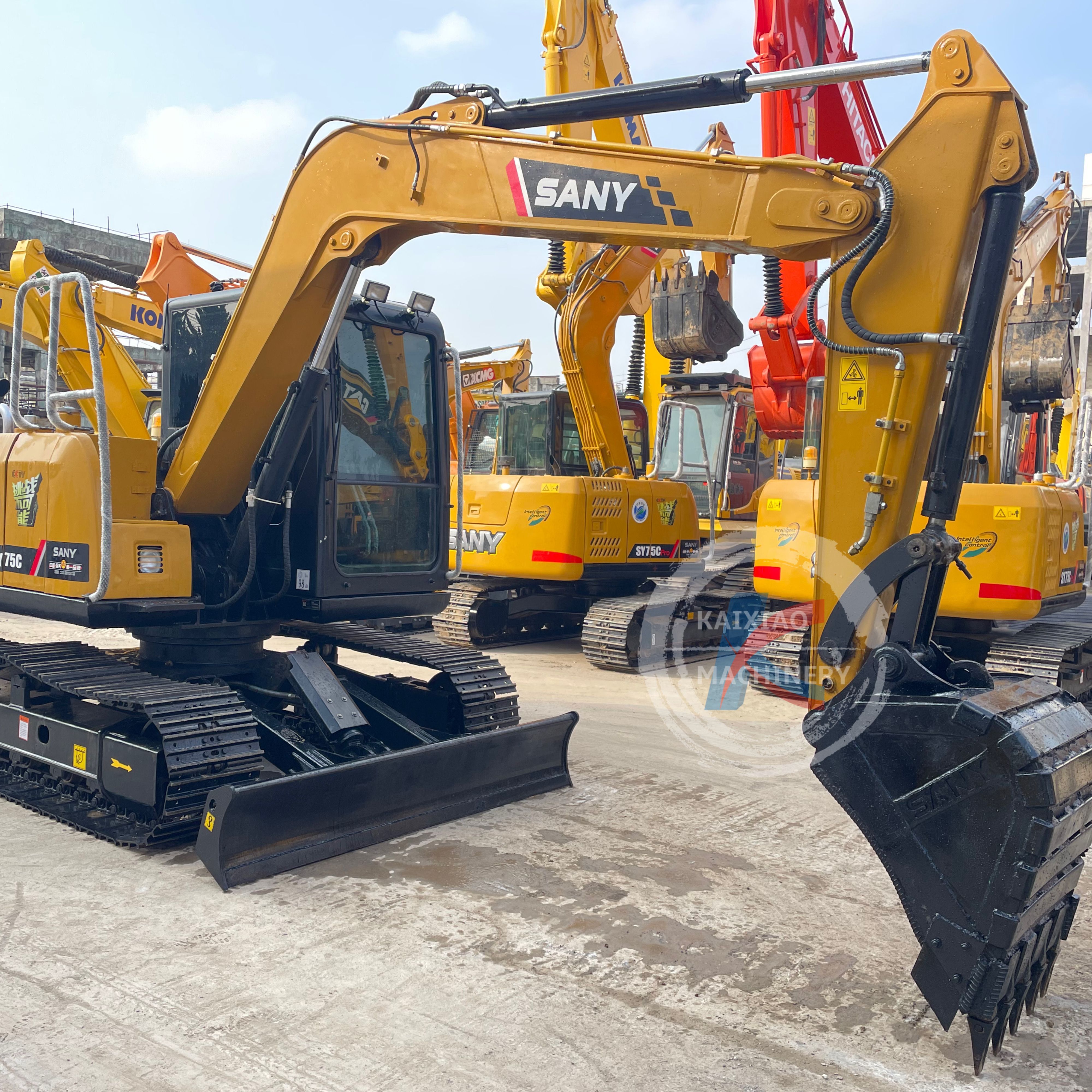 CHINA BACKHOE SANY SY75C used backhoe 7ton 5ton 6ton SY55C SY60C used excavator hot sale