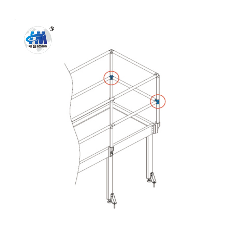 Shanghai Common Aluminum Square Joints for Industrial Platforms and Cross-Line Ladders Cutting Processing Service Available