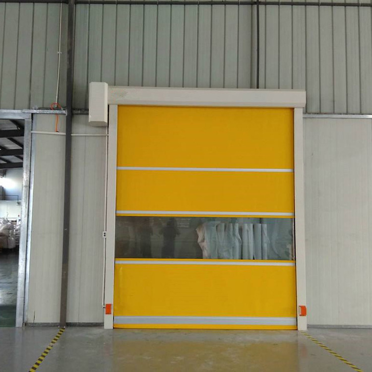 Automatic Exterior Traffic Entry Rapid Action Garage Parking PVC Fabric High Speed Roll Up Vinyl Door For Logistics With Sensor