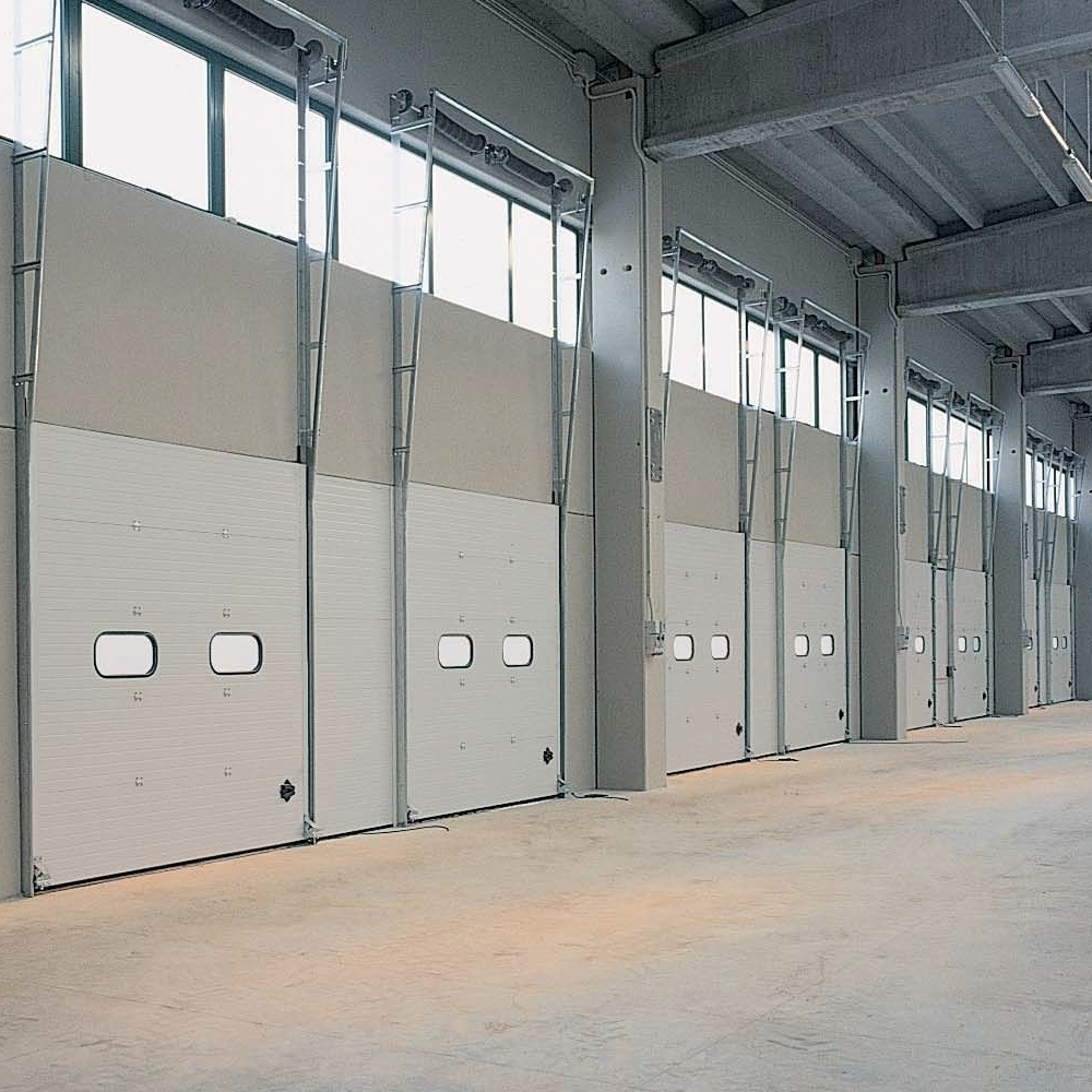 Doorhan industrial fire rated sectional overhead door vertical lift insulated steel dock door for cold warehouse loading docks