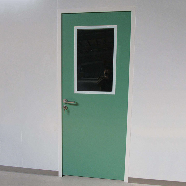 Single or double leaf stainless steel swing hospital room door