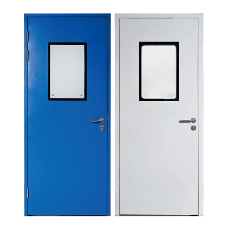 Single or double leaf stainless steel swing hospital room door