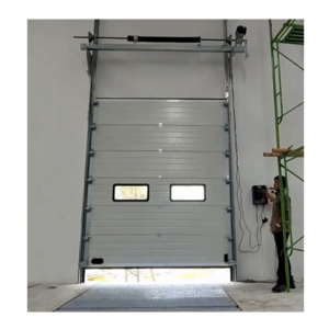 Doorhan Industrial Vertical Sliding Door Automatic Warehouse Lift Up Sectional Door With View Window