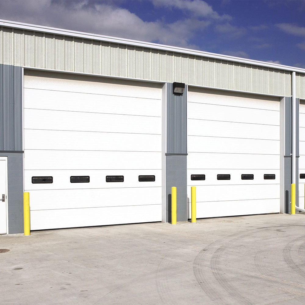 Doorhan industrial fire rated sectional overhead door vertical lift insulated steel dock door for cold warehouse loading docks