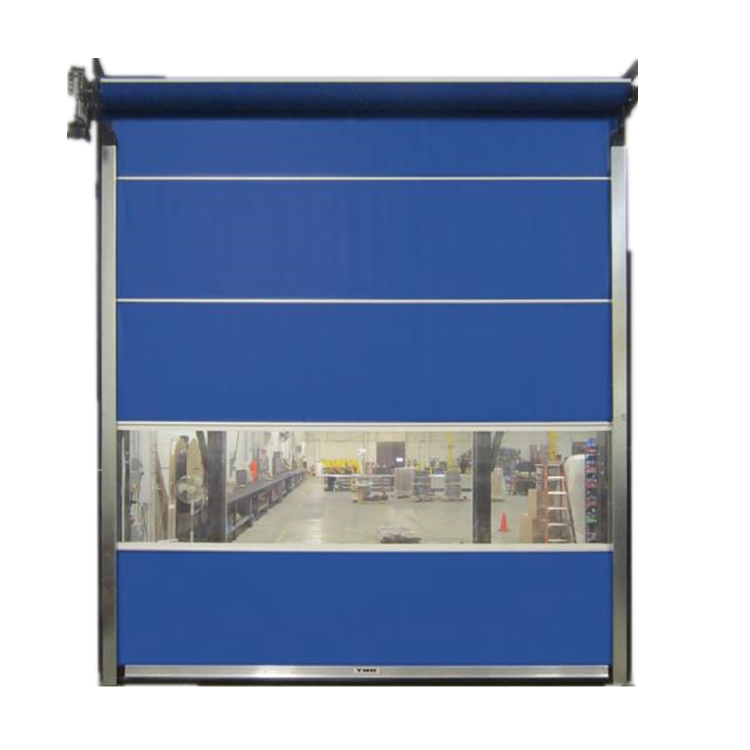 Automatic Exterior Traffic Entry Rapid Action Garage Parking PVC Fabric High Speed Roll Up Vinyl Door For Logistics With Sensor