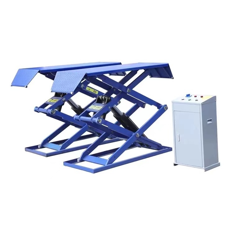 4000kg 1800mm Scissor lift with CE Ultra-thin Above ground Hydraulic Scissor Car Lift