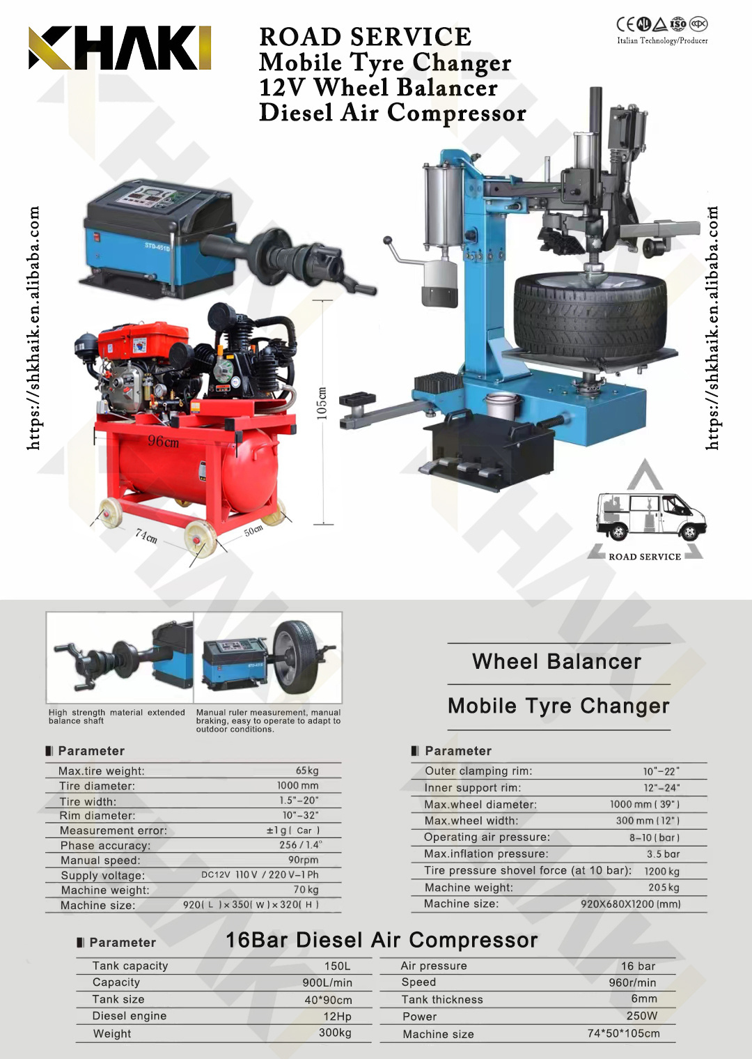 Pneumatic Tire Changer Machine for Road Service Mobile work shop tire remover Mobile tyre changer