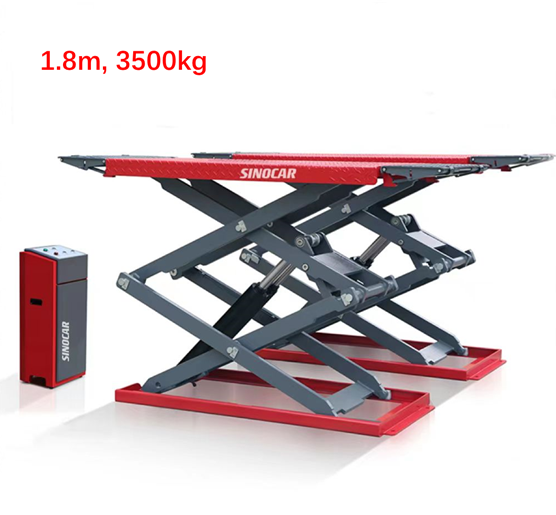 4000kg 1800mm Scissor lift with CE Ultra-thin Above ground Hydraulic Scissor Car Lift