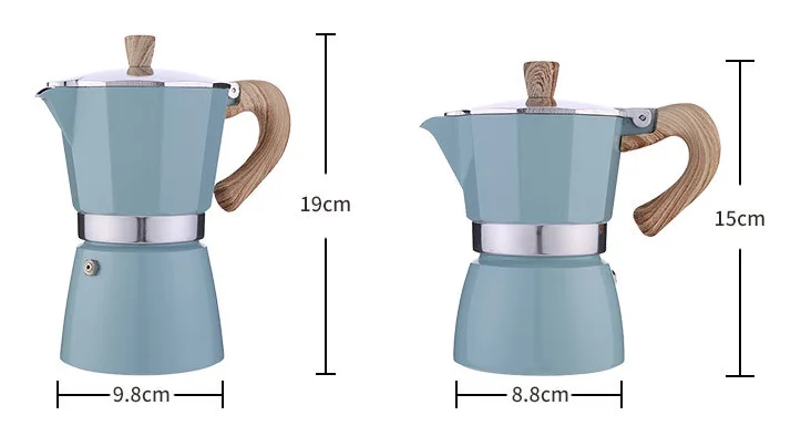 Stovetop Espresso Maker Moka Pot 3/6 Espresso Cup Cuban Coffee Maker Stove Top Coffee Maker