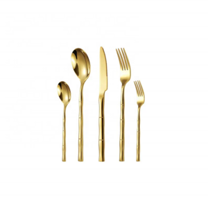 5pcs New Design Handle Bulk Flatware 304 Stainless Steel Cutlery Gold Silverware Set