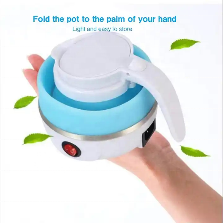 Travelling Folding Kettle Electric Silicone Foldable Water Kettles C Leak Proof Portable Mini Kettle 600ml