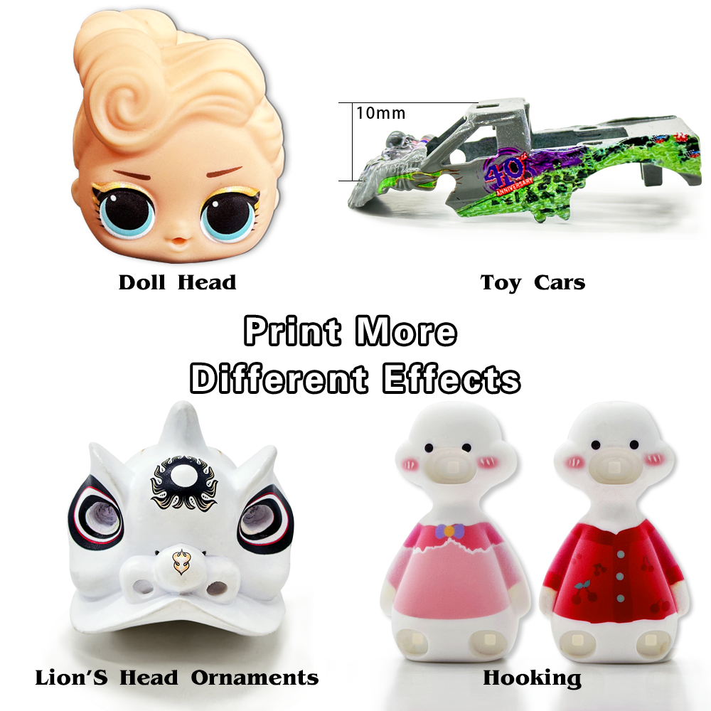 Toy High Drop UV Printer Handmade Lego Doll Head Tide Play Embossed Printing Embossed Technology Digital Spray Printing