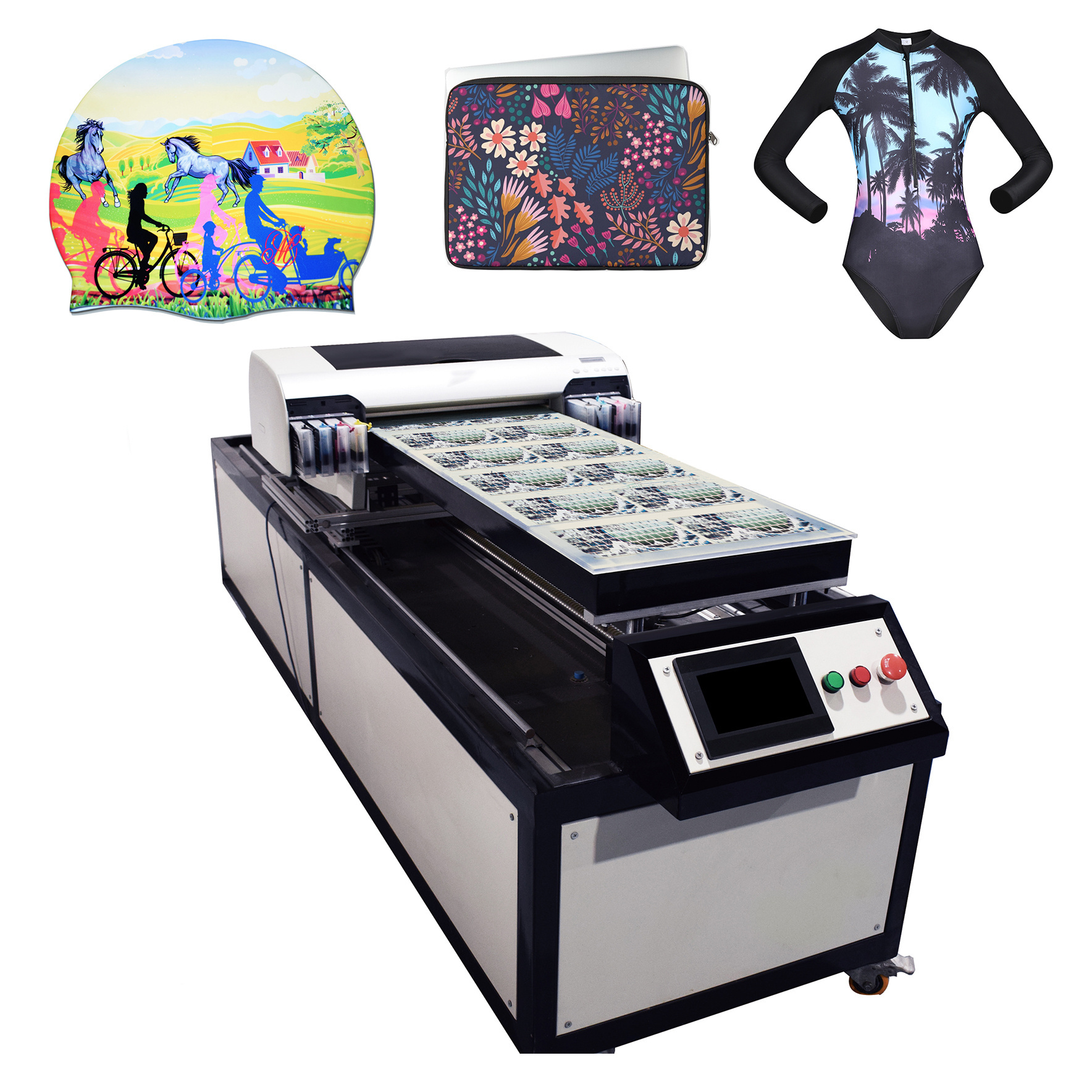 Fast Large Format Production Manufacturing HD Flat Print Silicone Swimming Cap Making Machine