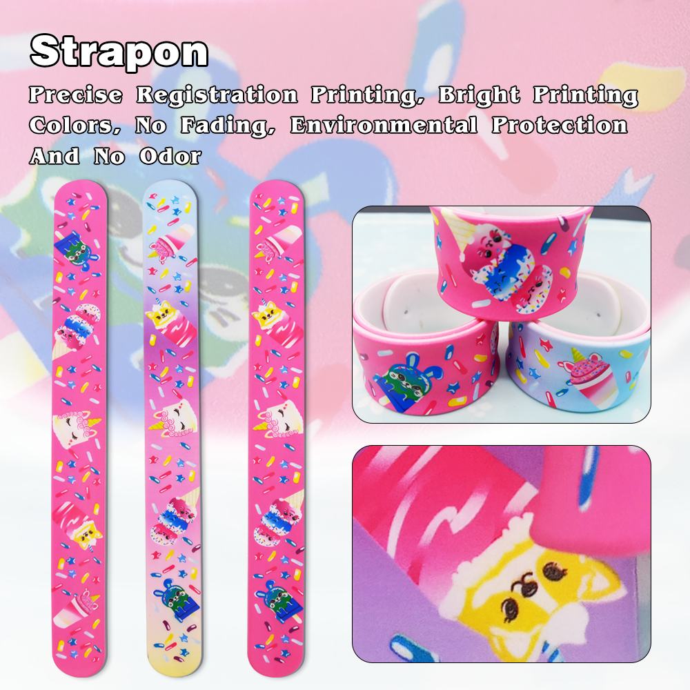 Multi-color silicone bracelet swimming cap strap UV proofing machine with multi-color printing machine HD color