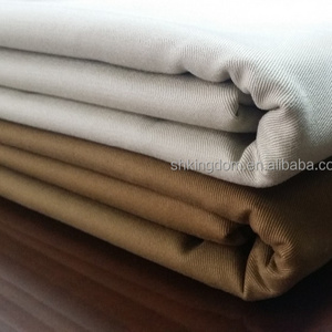 Cotton twill trousers fabric 240gsm 100%cotton carbon peach soft finish