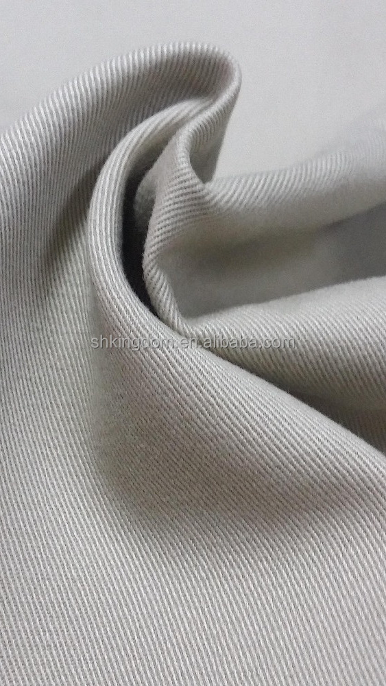 Cotton twill trousers fabric 240gsm 100%cotton carbon peach soft finish