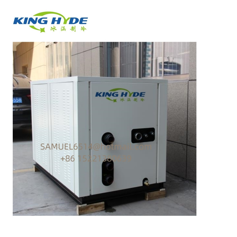 Shanghai King Hyde Water cooled scroll ice cold water chiller industrial cooling for concrete batching plant 3hp to 50hp