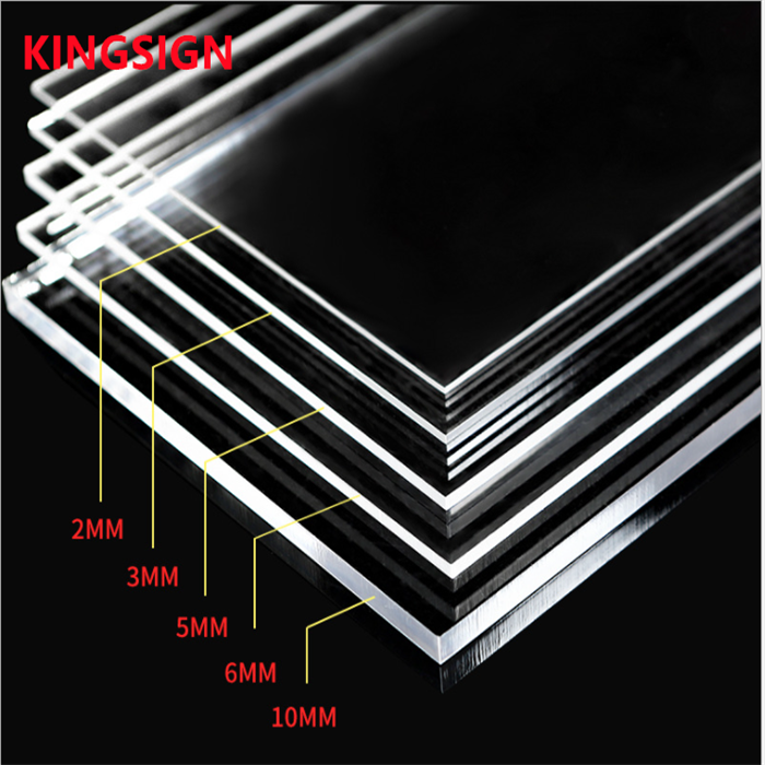 KINGSIGN clear acrylic plate sheets plastic panels plastic 3mm clear opal plexiglass board