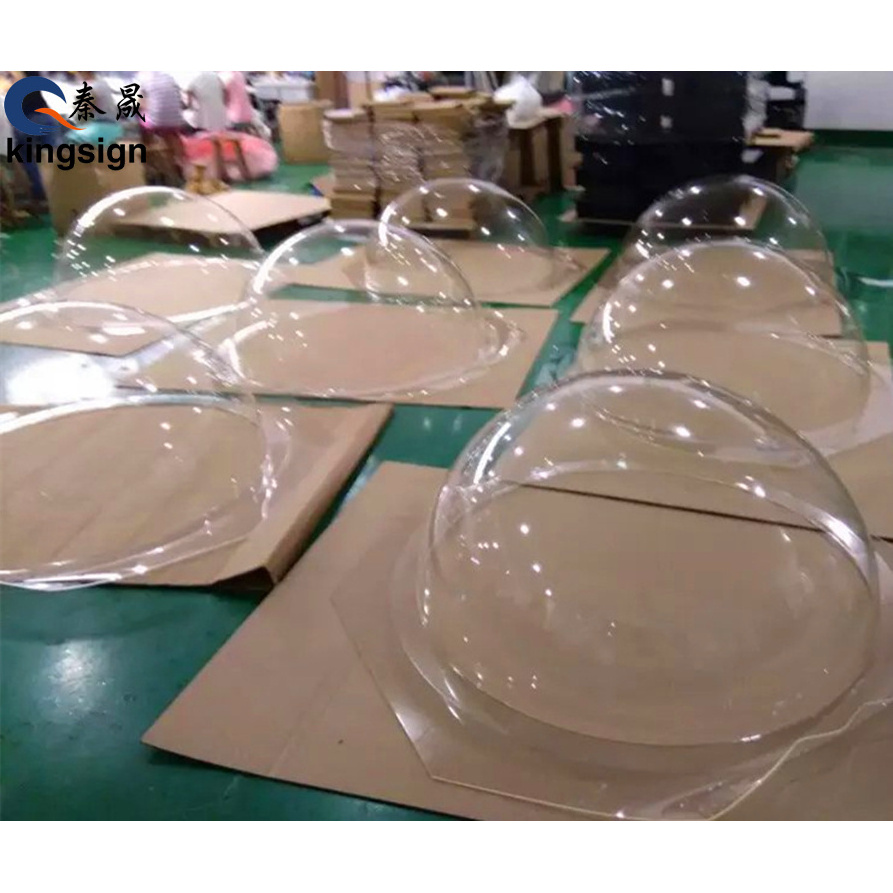 Kingsign high quality transparent OEM acrylic sphere domes