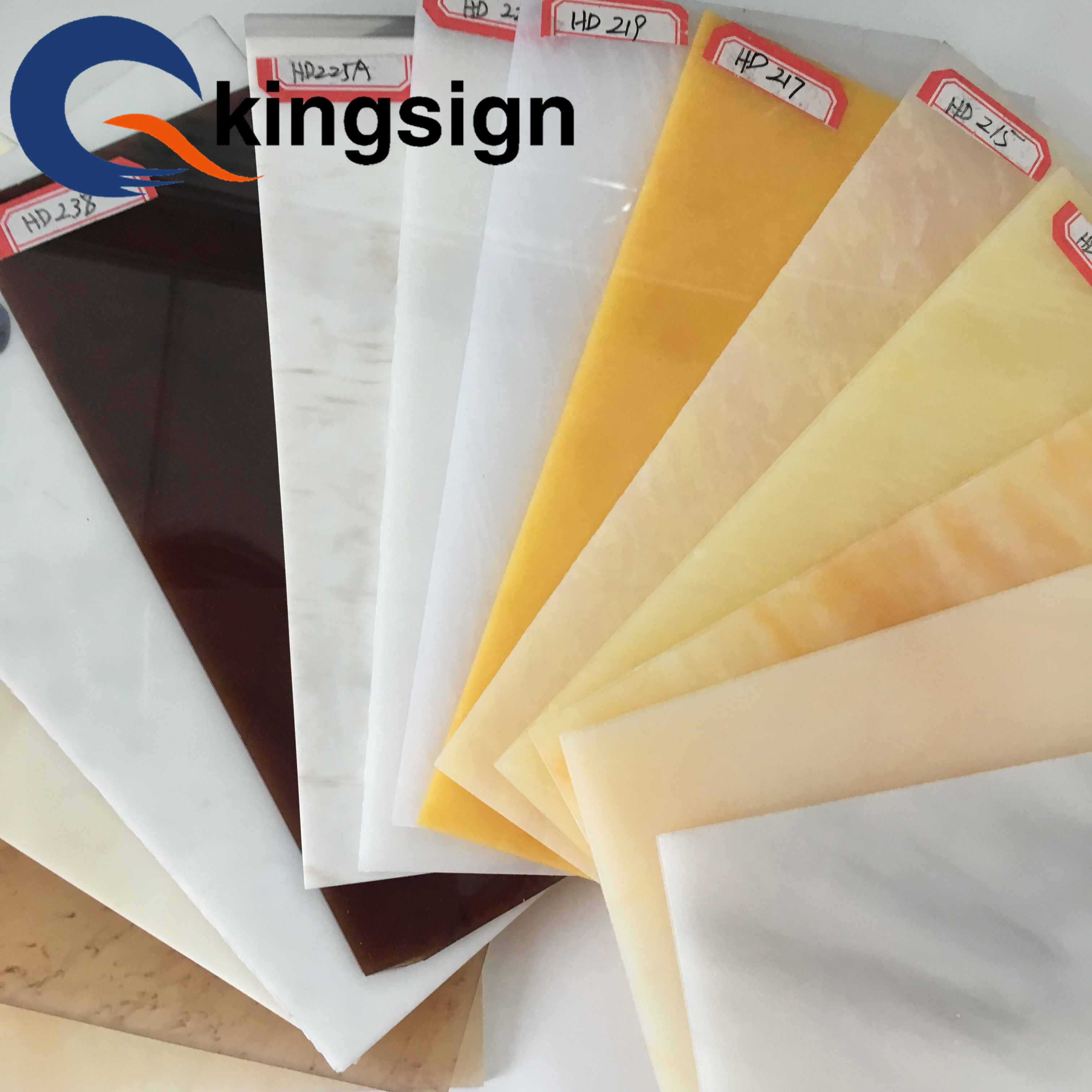 Kingsign manufacture 2.5-15mm cast marble acrylic sheet patterned