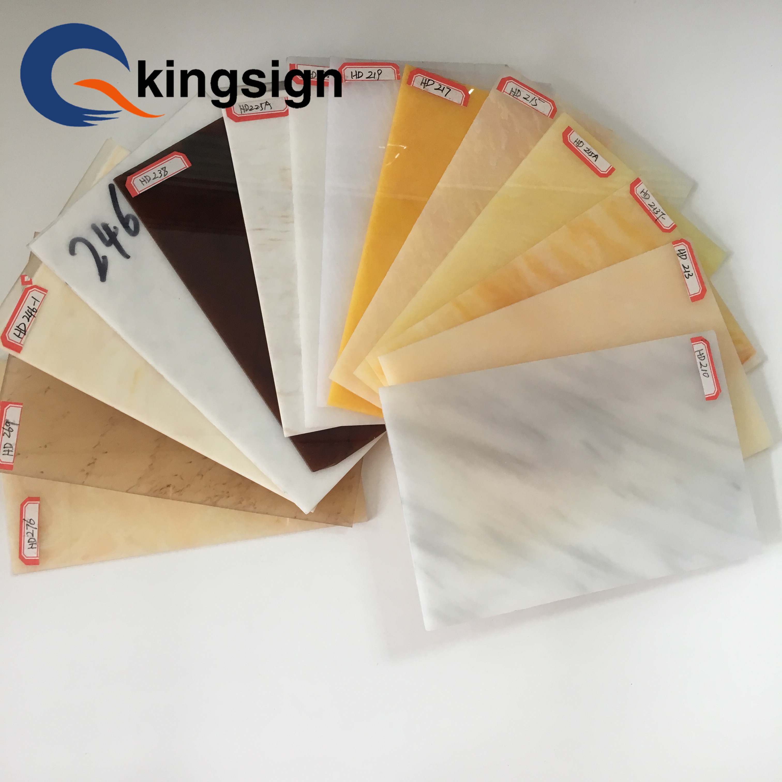 Kingsign manufacture 2.5-15mm cast marble acrylic sheet patterned