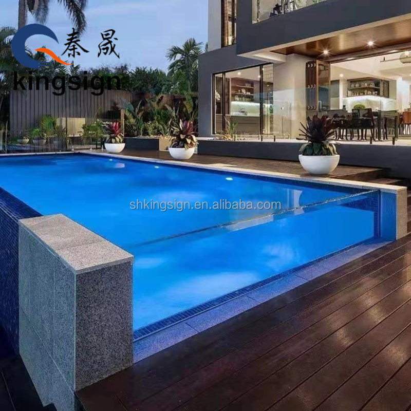 Clear acrylic sheet for  pool glass swimming pools in plexiglass panel acryl outdoor wall swim