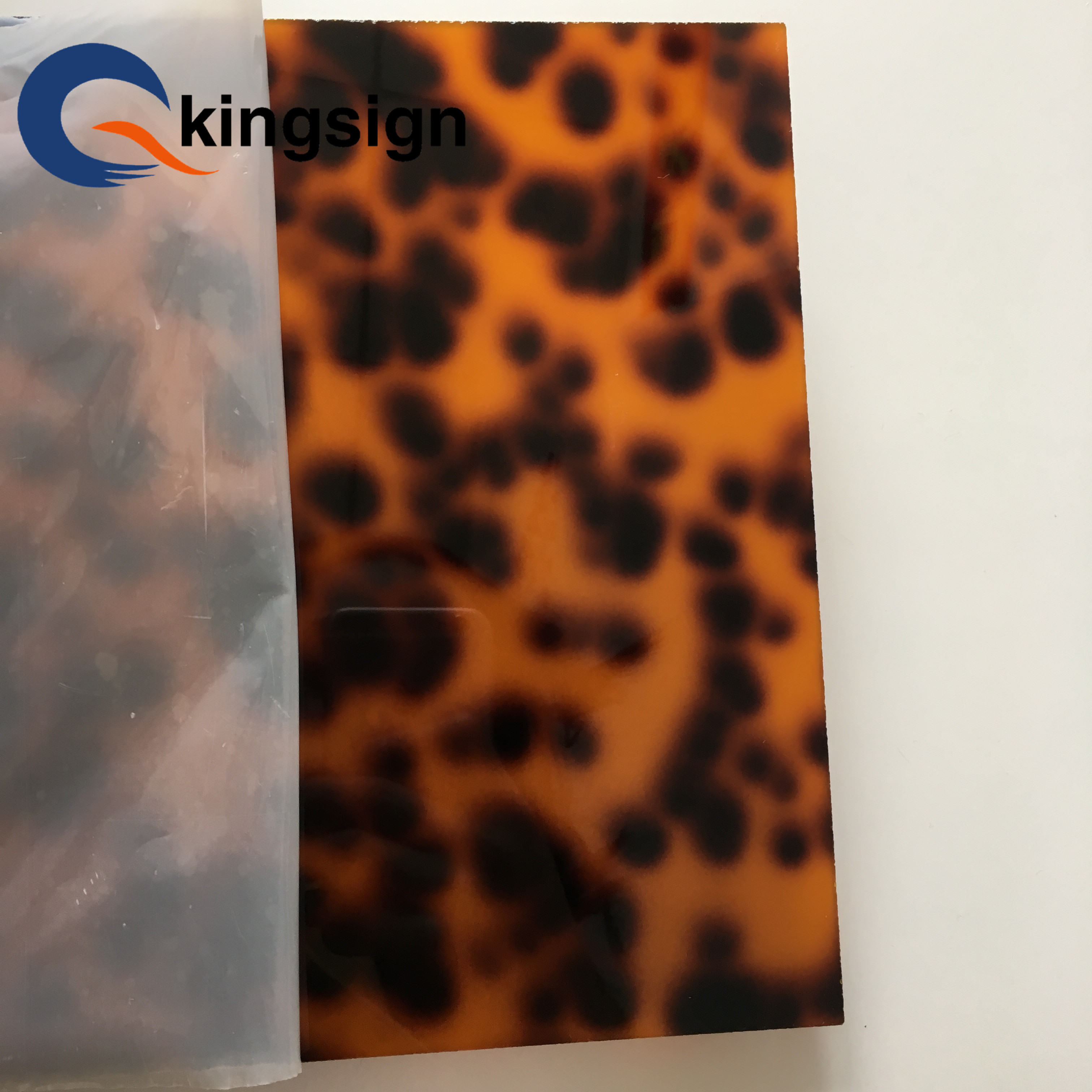 Laser cutting  Leopard Print Tortoise shell cast acrylic sheet for wall