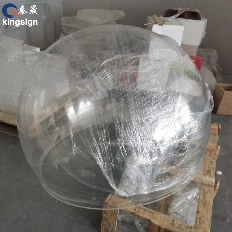 Kingsign high quality transparent OEM acrylic sphere domes