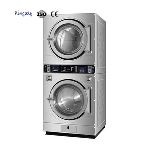 Wholesale Price Industrial Cleaning Equipment Commercial Washer Dryers Double Layer Coin Operated Washer Dryer All in One