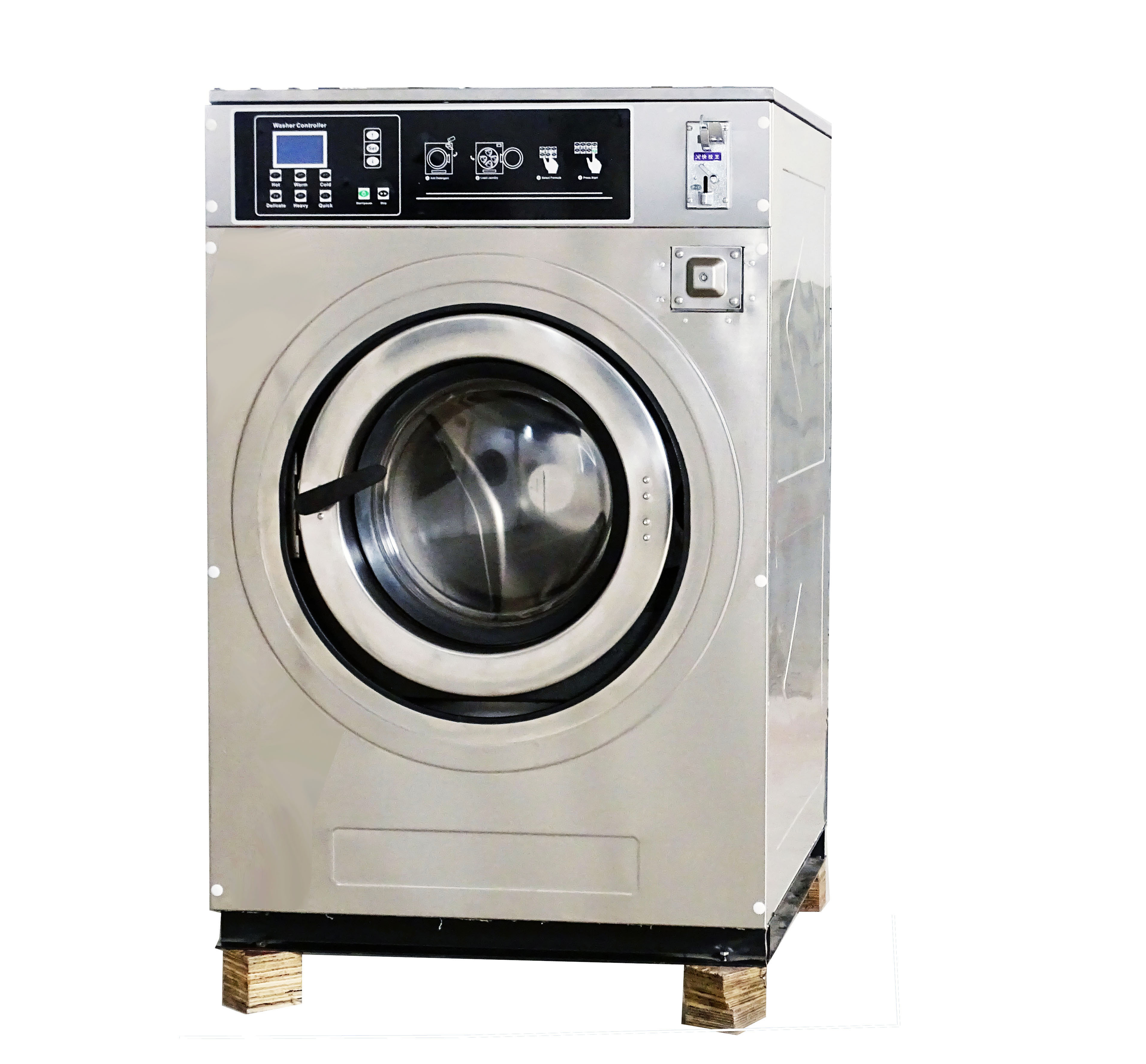 Professional Commercial Laundry Equipment 12kg Capacity Self Service Coin Operated Washer Machine for Dry Cleaning Shop