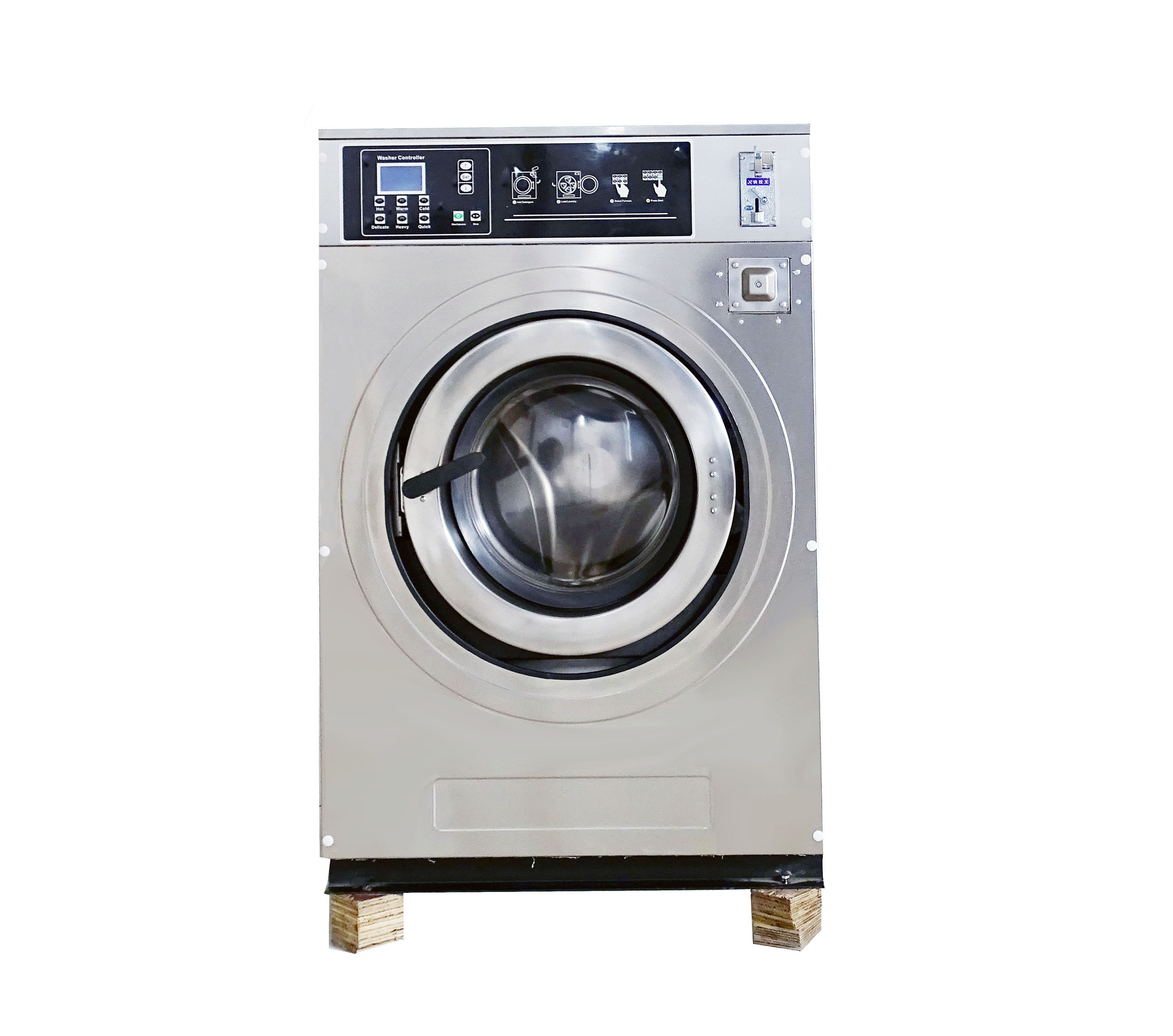 Professional Commercial Laundry Equipment 12kg Capacity Self Service Coin Operated Washer Machine for Dry Cleaning Shop