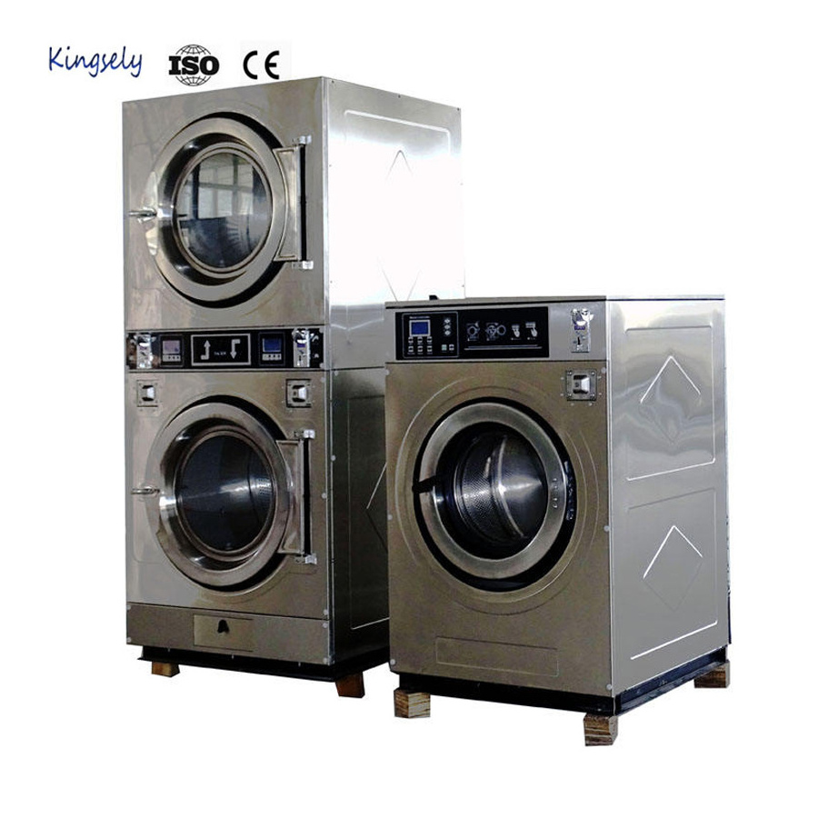 High Performance Large Capacity 20kg Fully Automatic Laundry Washing Machines Coin Washer and Dryer Combo for Laundromat