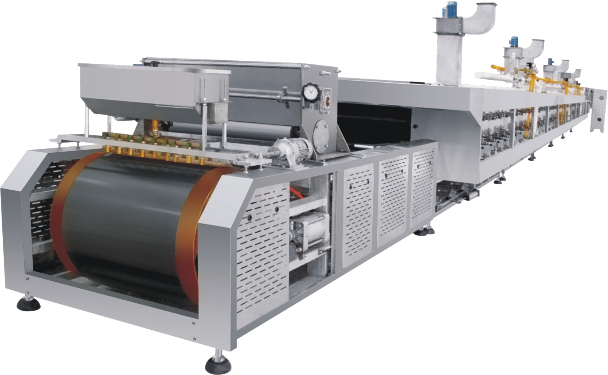 High capacity automatic Swiss roll cake making machine production line