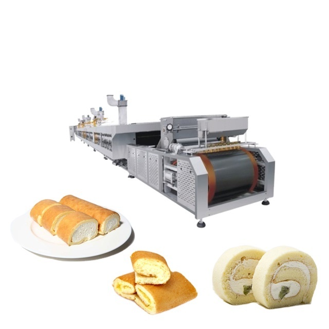 High capacity automatic Swiss roll cake making machine production line