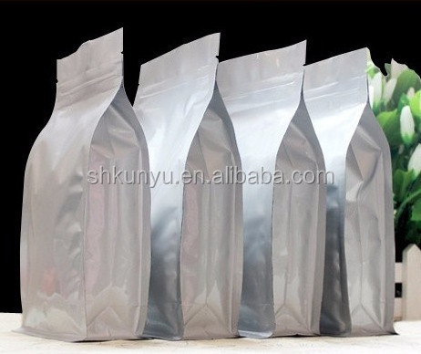 Stand-Up Aluminum Foil Packaging Bags Flat Bottom for Food Industry for Whey Protein Powder Packaging