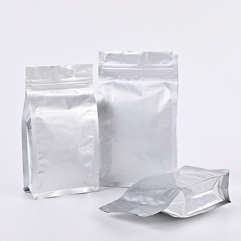 Stand-Up Aluminum Foil Packaging Bags Flat Bottom for Food Industry for Whey Protein Powder Packaging