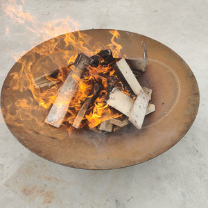 Customized 80cm outdoor steel fire pit bowl with BBQ grill