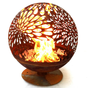 Garden Outdoor Metal Sphere World Map Globe Fire Pits For Sale