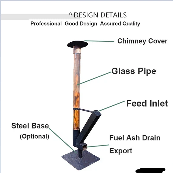 Outdoor Patio Garden Freestanding Wood Pellet Stove Patio Timber Burner Pellet Heater