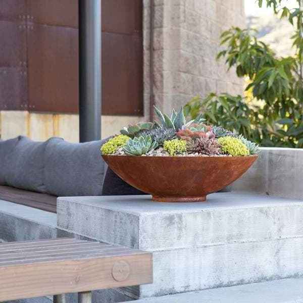 Customized 80cm outdoor steel fire pit bowl with BBQ grill