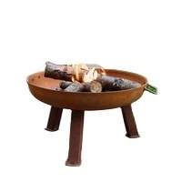 Customized 80cm outdoor steel fire pit bowl with BBQ grill