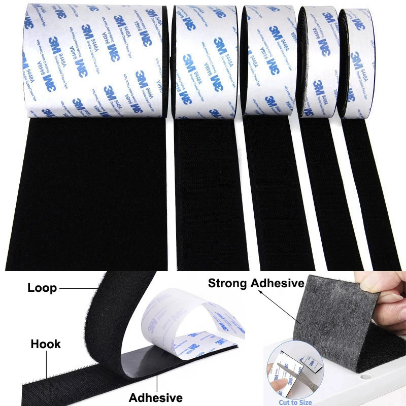 Velcroes Manufacturers High Quality Custom Reusable Sticky Fastener Double Sided Self Adhesive Hook Luggage Fast Delivery