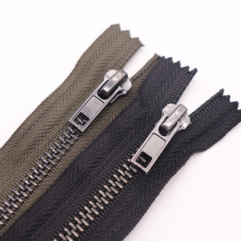 5# 8# 10# Metal Brass Zippers Open-End and Closed-End Zipper Locks for Pockets Decorative Clothing Zippers