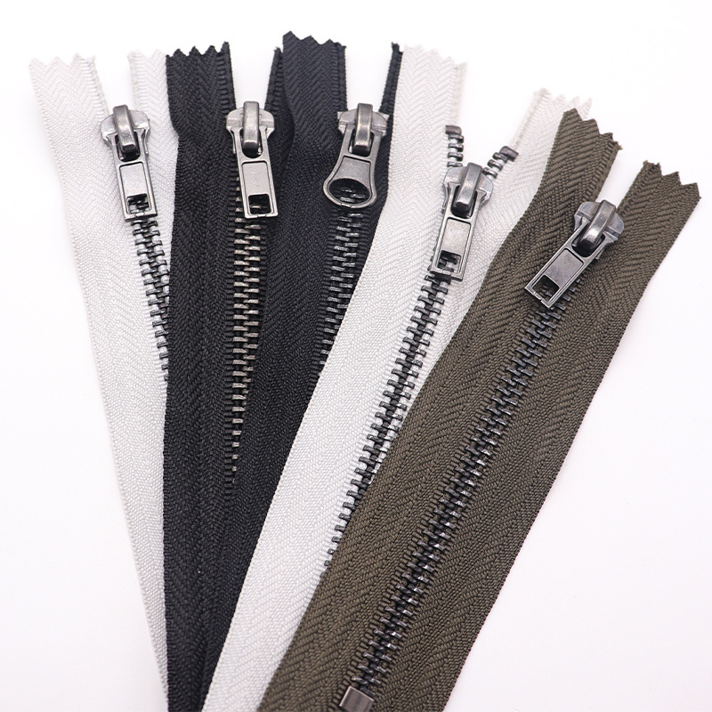 5# 8# 10# Metal Brass Zippers Open-End and Closed-End Zipper Locks for Pockets Decorative Clothing Zippers