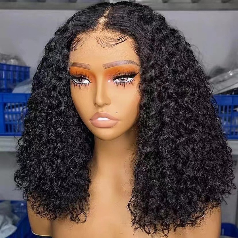 Cheap Price high quality Short Kinky Curly synthetic hair closure African synthetic hair extension premium synthetic hair