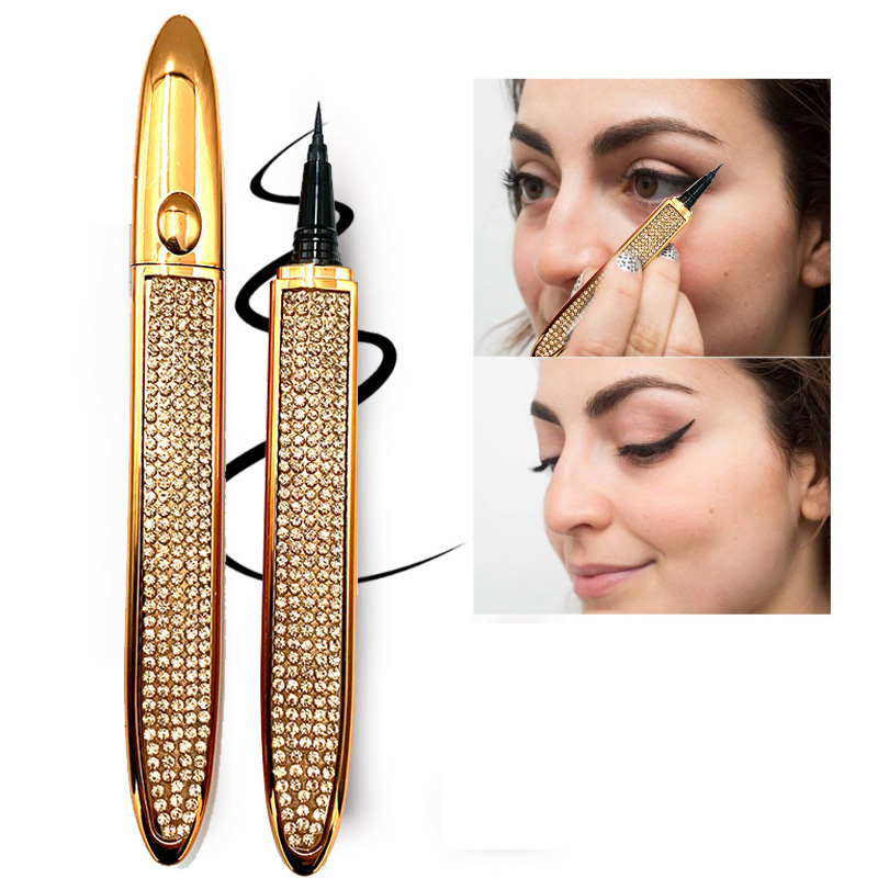 2 In 1 Self Adhesive Eyelashes Eyeliner Pencil Long Lasting No Glue Non Magnetic Quick Drying Eyelashes Sticking Eye Liner Pen