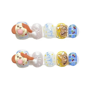 In Stock Children Candy Cute Cartoon Nail Tips Kids False Girls Cartoon Press On Nails Colorful Full Cover Nails With Glue Tabs